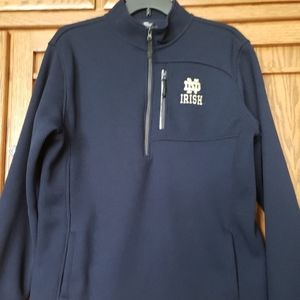 Men's Notre Dame Fighting Irish Blue Colosseum 1/4 Zip Heavy Pullover Sz. XL